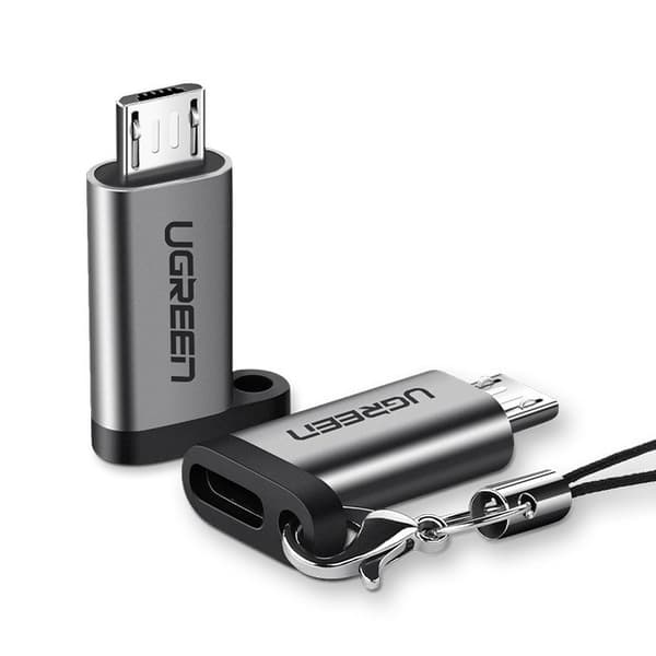 USB-C til micro-USB-adapter - grå