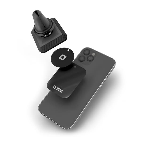 Magnetisk bilholder til smartphone til ventilationsåbninger - sort