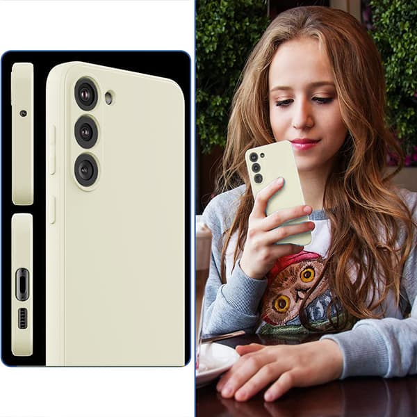 Etui til Samsung Galaxy S23 5G, Silikone Lite, beige