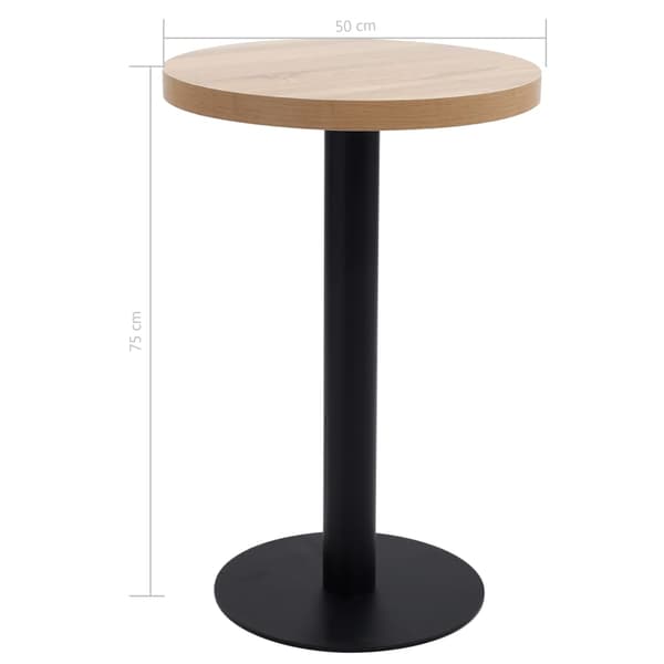 vidaXL bistrobord lysebrunt 50 cm MDF