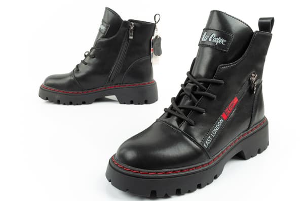 Lee Cooper Læder Sort LCJ-25-01-3754L] årgang 39