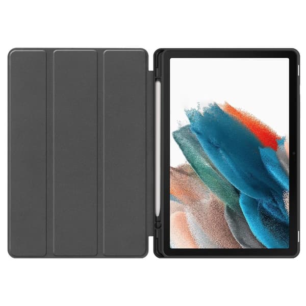 Etui til Samsung Galaxy Tab A9+, Tri-fold, med stylusholder, sort