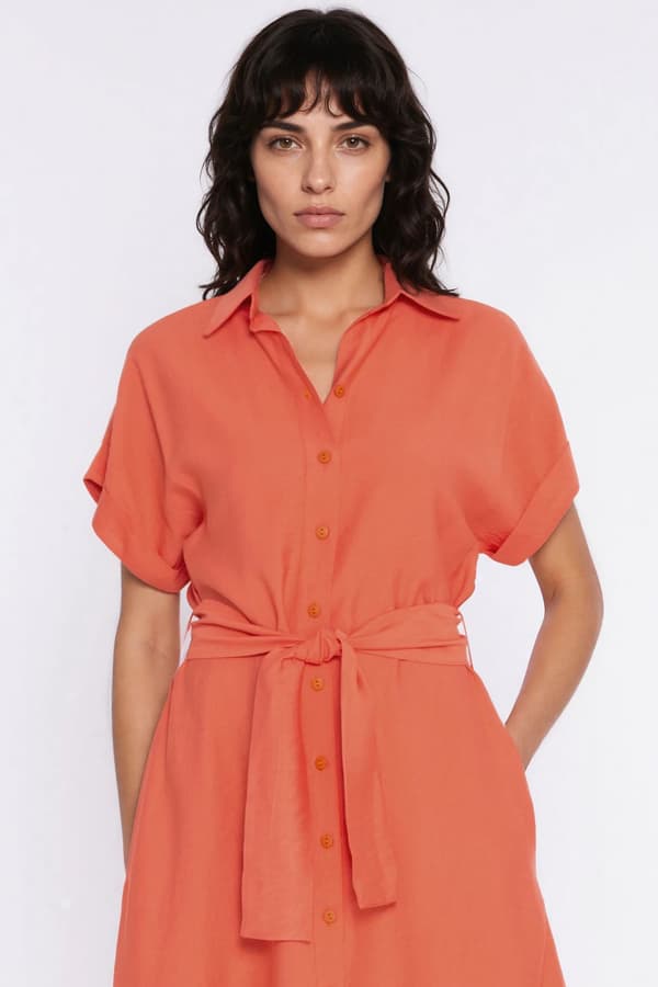Skjortklänning - orange 36/38