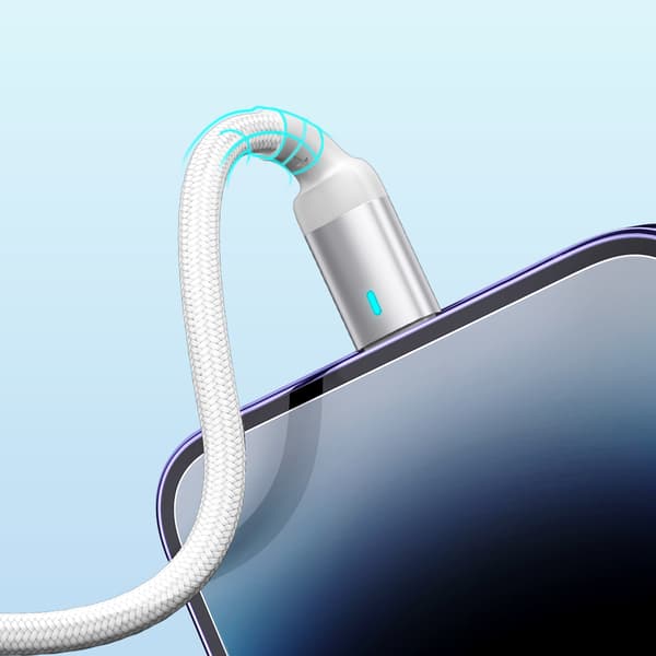 Kabel för iPhone A10-serien USB - Lightning 2.4A 1.2m vit