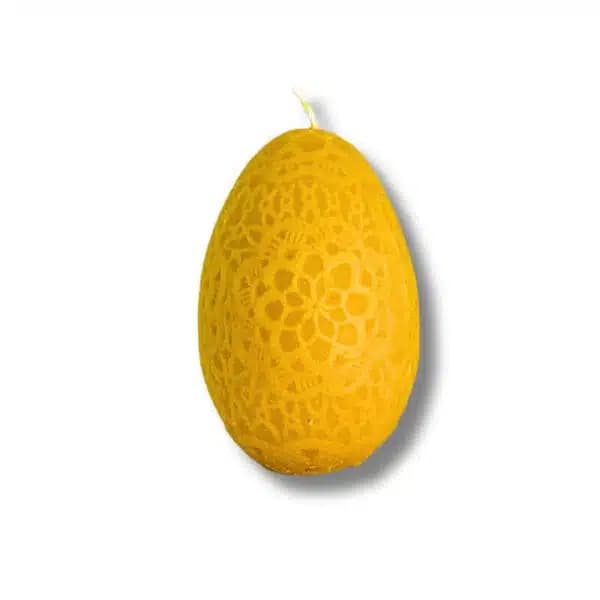 PÅSKEÆG-lys ("blondemønster") 100% bivoks