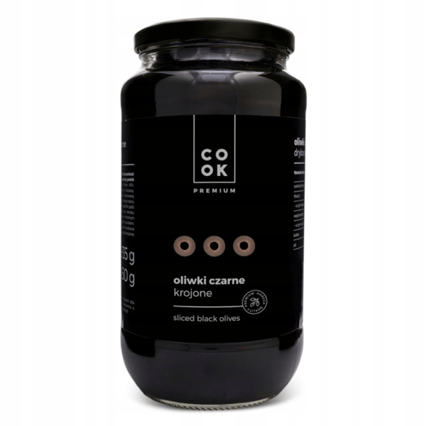 Skivede sorte oliven 935g - Cook Premium