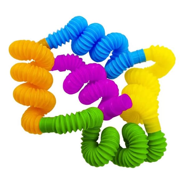 Pop Tubes Sensoriske rør Squishy anti-stress legetøj sæt med 7