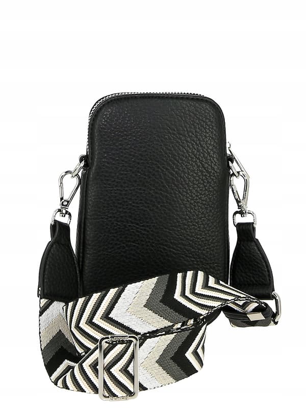 David Jones dame mini messenger taske, sort kunstlæder