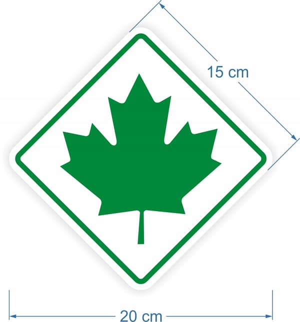Reflekterande magnet - GRÖNT BLAD 15 cm