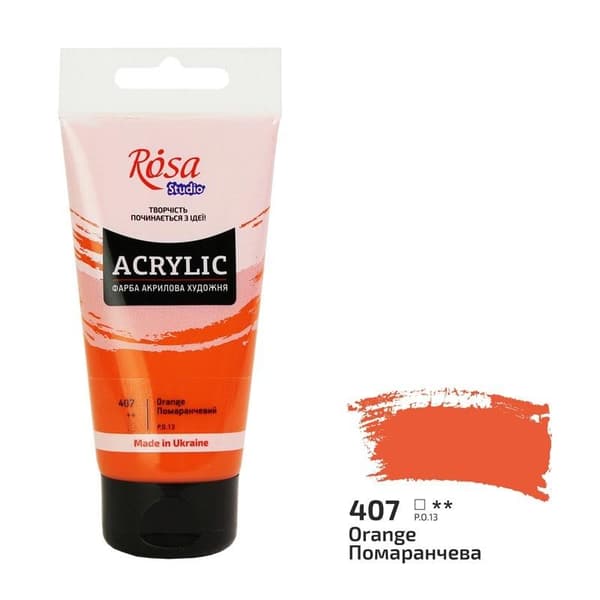 Akrylmaling orange 407 75ml