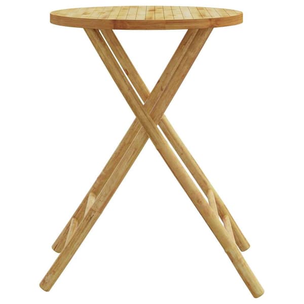 vidaXL Hopfällbart trädgårdsbord Ø55x75 cm bambu