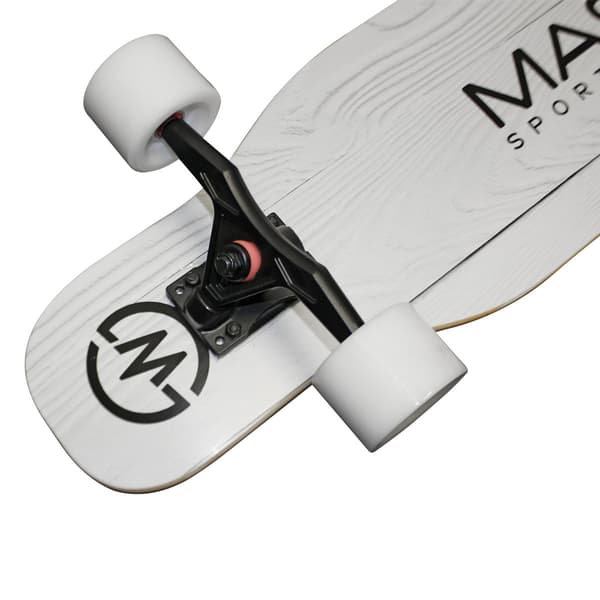Longboard MASTER 42" Skateboard i lönn 107cm - Design: Vitt trä