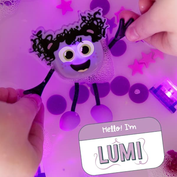 Lumi Vattensensoriska Kuber Set, Lila, Glo Pals