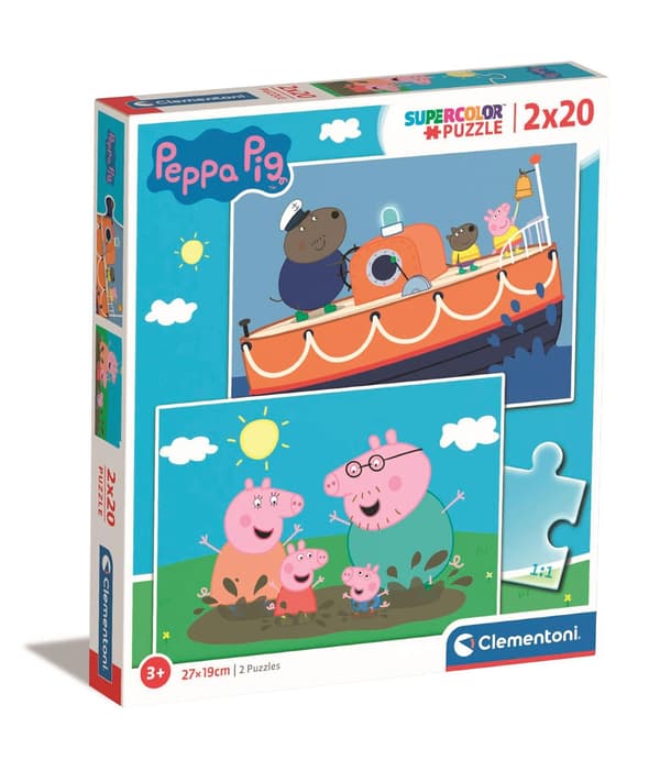 2x20 bitars pussel. Superfärgglatt. Peppa Pig 247974