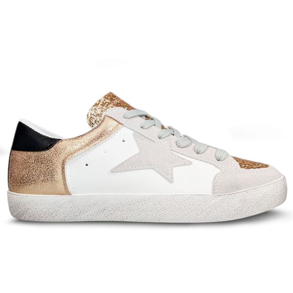 Dame Champagnefarvede og hvide Mappe-sneakers 37