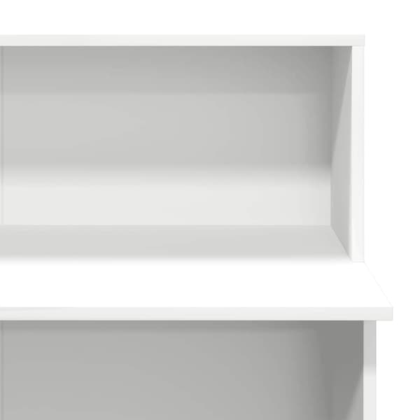 vidaXL Receptionsdisk vit 100x50x103,5 cm limmat trä