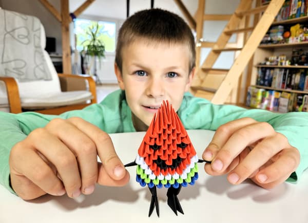 Origami 3d. Vandmelon.