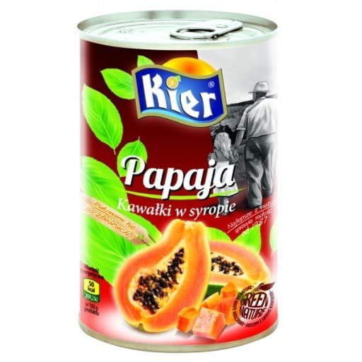 Papayabitar i lätt sirap 425 g