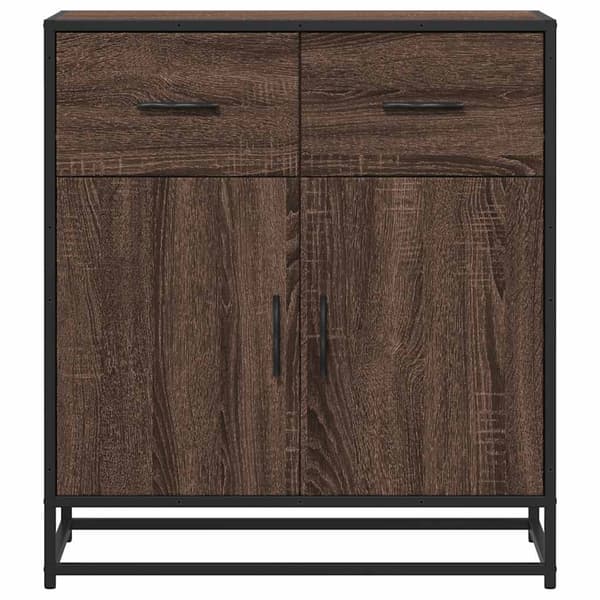 vidaXL kommode, brun eg, 68x35x76 cm, træbaseret materiale