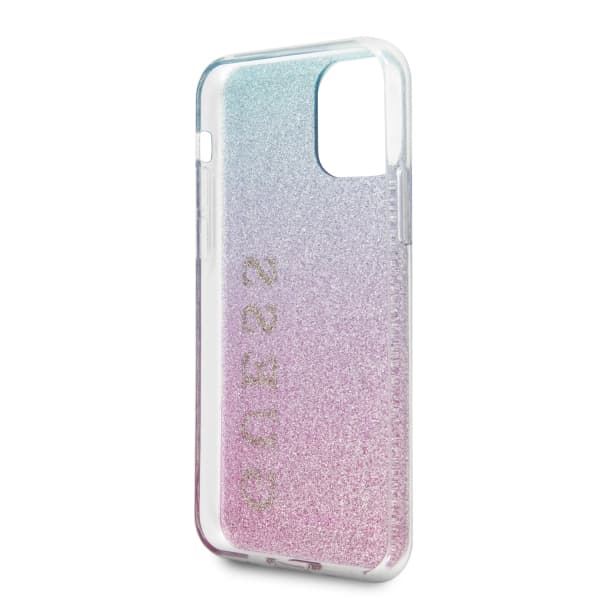 Guess Glitter Gradient-skal till iPhone 11 Pro Max, Rosa Blå