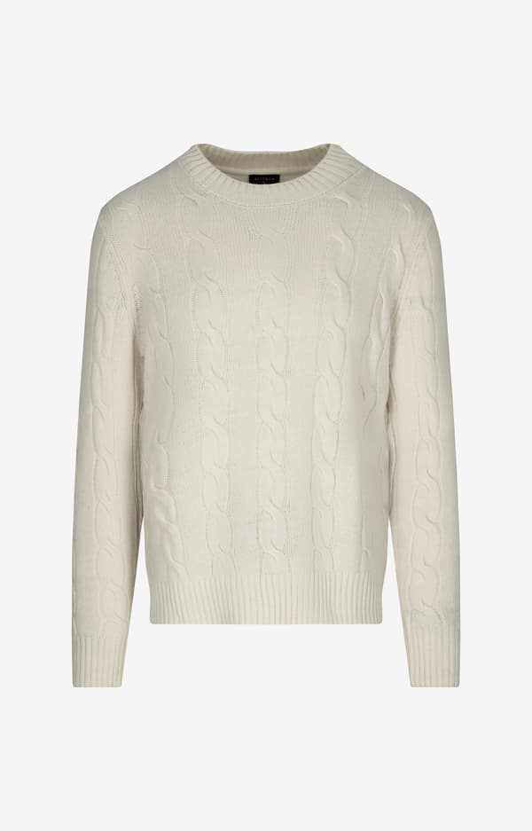 Kabelstrikket sweater XXL