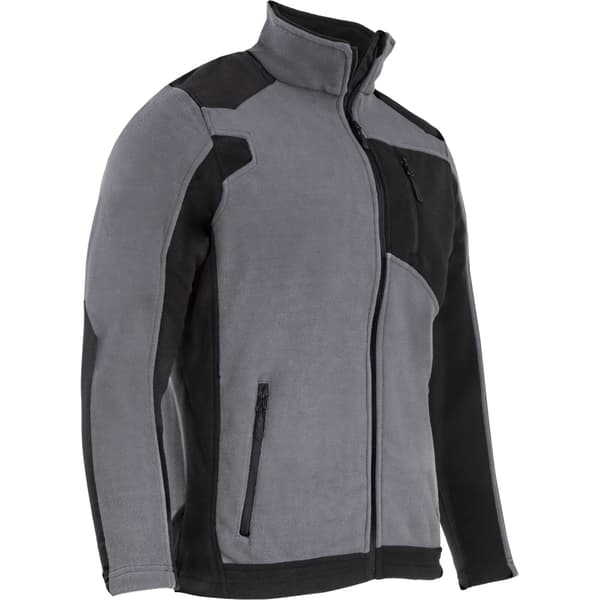 FLEECE SWEATSHIRT MED FORSTÆRKNINGER, GRÅ-SORT, "L", CE, LAHTI