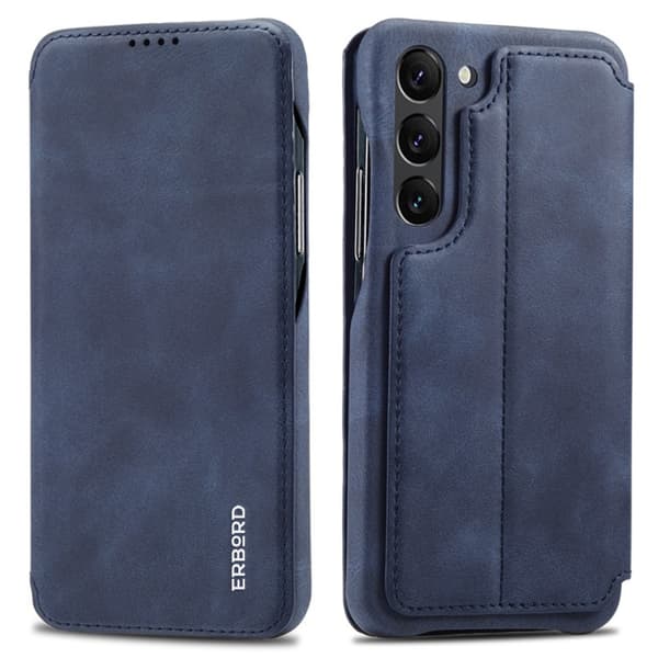 Flip-etui til Samsung Galaxy S23 Plus, ERBORD Retro, blå