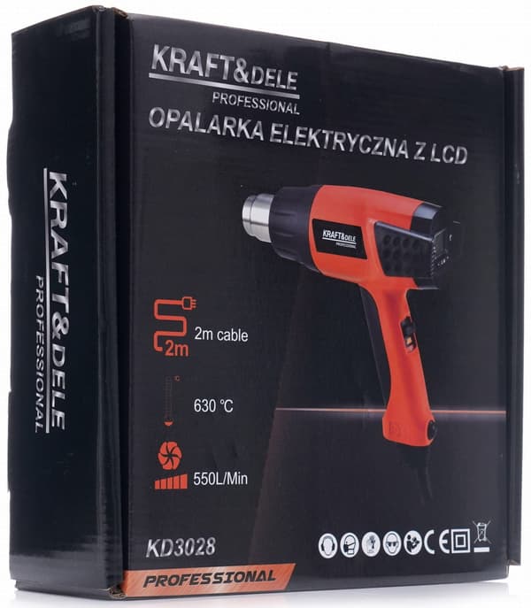 Elektrisk värmpistol med LCD 2000W KD3028