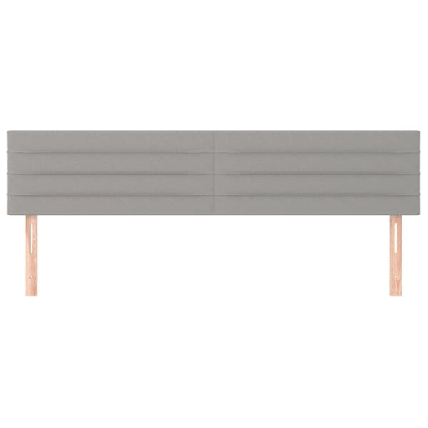 vidaXL sengegavle, 2 stk., lysegrå, 80x5x78/88 cm, stof