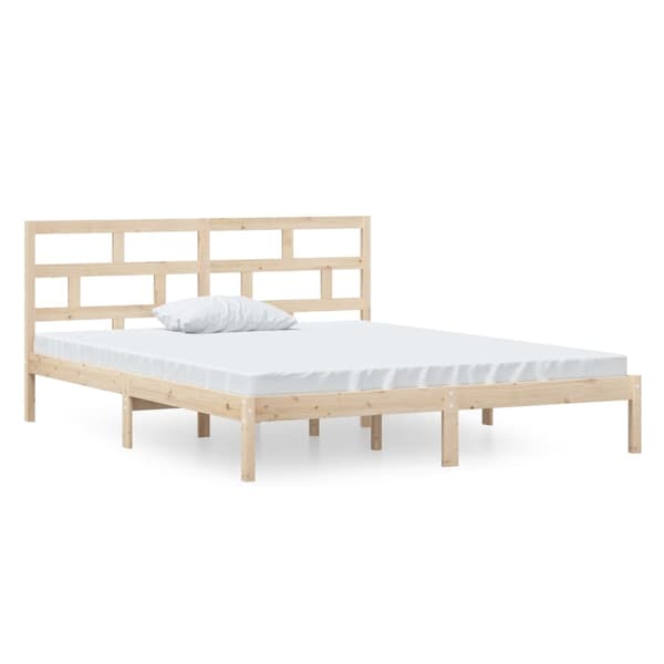 vidaXL Sängram 120x190 cm massivt trä