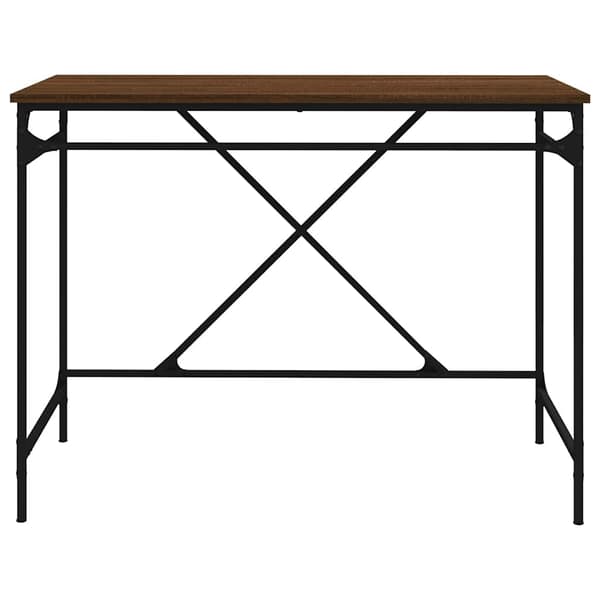 vidaXL skrivebord, brunt egetræ, 100x50x75 cm,