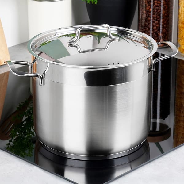 ROSTFRITT STÅLLOCK INDUKTIONSGASKOKNING 22 CM 6,5 L