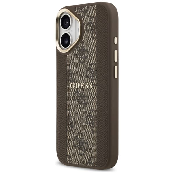 Guess 4G Stripe MagSafe-etui til iPhone 17 brunt