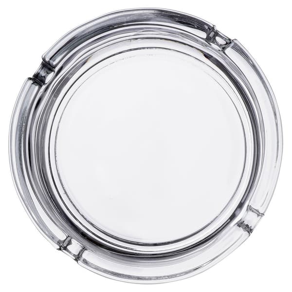 Rundt glaskort ashtray 10 cm