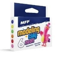 Neon modellervoks 6 farver 100g