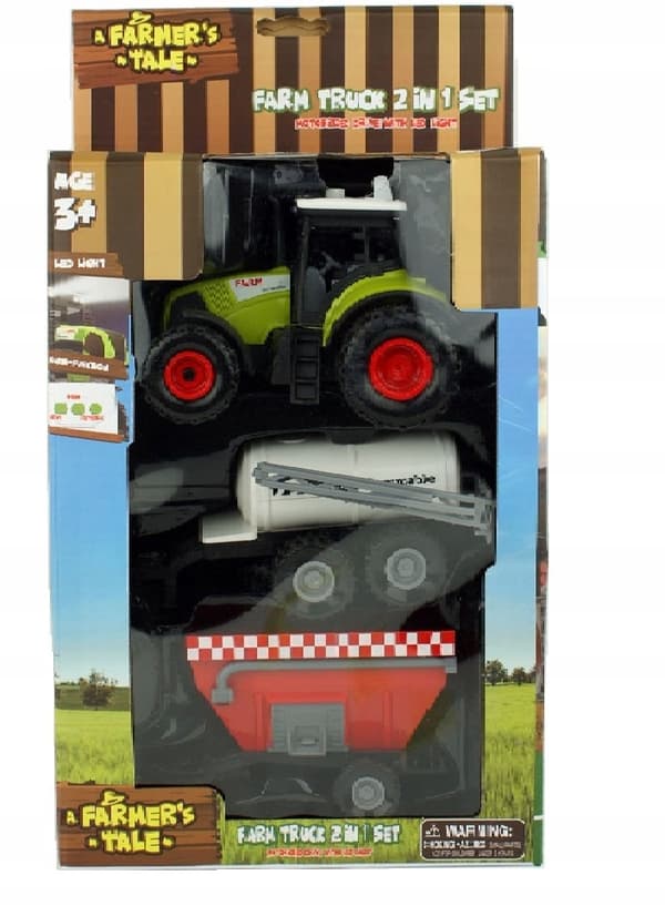 Traktor med anhænger 29x20x10cm 1601