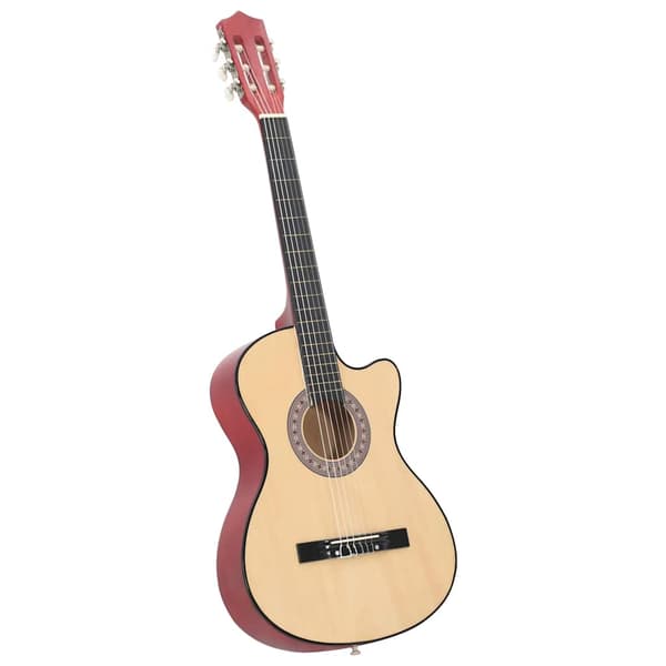 vidaXL 6-strängad cutaway akustisk gitarr, 38" linsträ