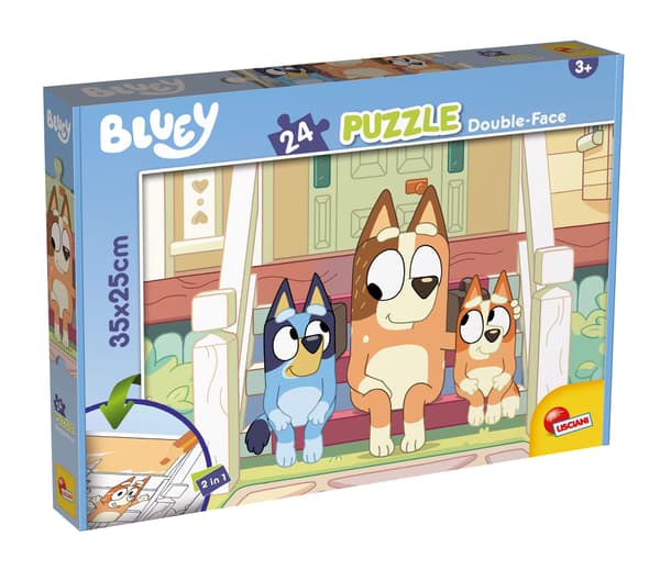 Lisciani. Lisciani. Bluey Monkey Jocks dubbelsidigt pussel. 24 bitar