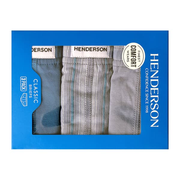 Klassiska Henderson herrkalsonger 3-pack | Blå M