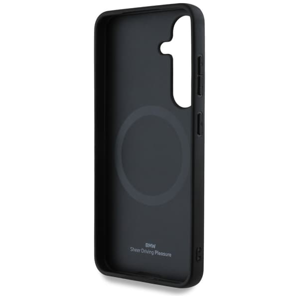 BMW læder halvtekstureret MagSafe-etui til Galaxy S25, sort