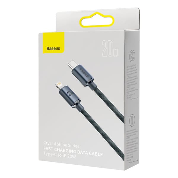 USB - Lightning-kabel för snabbladdning och dataöverföring 1,2m svart