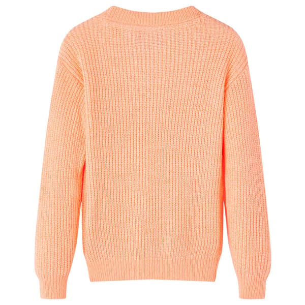 Børnestriktrøje, lys orange, 140