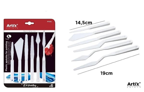 Set med plastmålningsspatlar, 6 st
