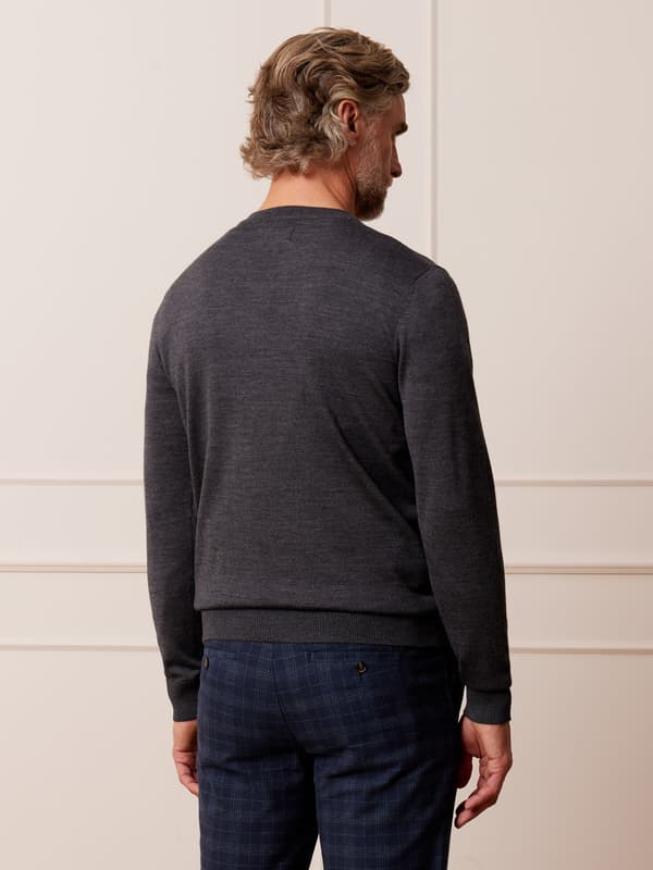 GRÅ GLASGOW SWEATER L