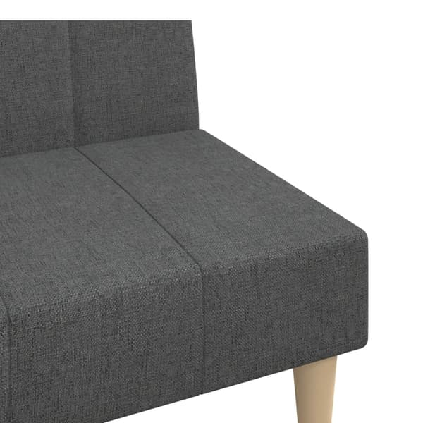 vidaXL 2-sits bäddsoffa, mörkgrå, klädd i tyg