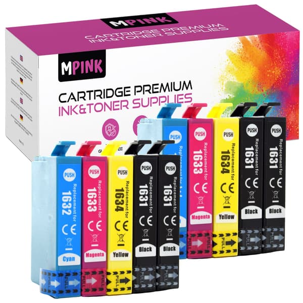 10 kpl musteita Epson GP-E1636CMYKK -tulostimelle x2