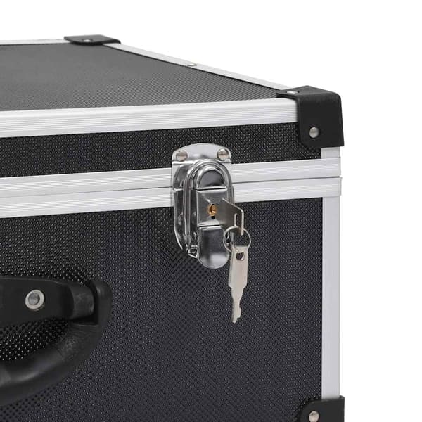 vidaXL 60-disks CD-etui, aluminium, ABS, sort