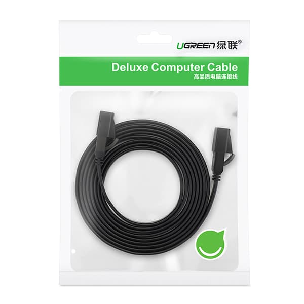 Platt patchkabel U/FTP Cat. 7 10Gb/s 0,5m svart