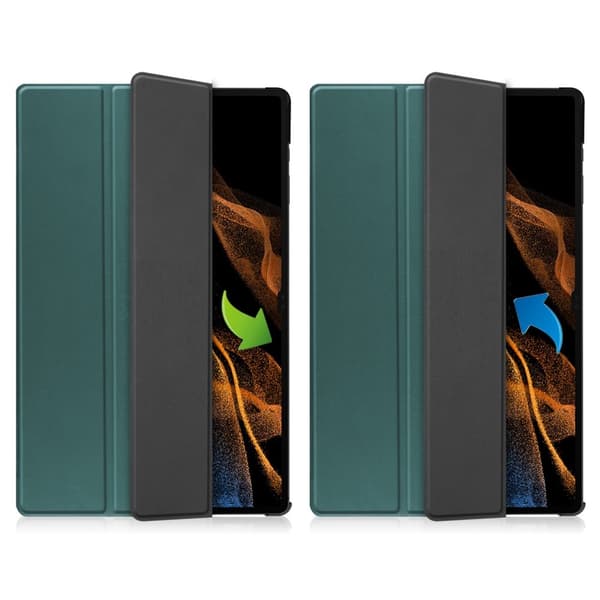 Fodral till Samsung Galaxy Tab S9 Ultra, Smartcase, grön
