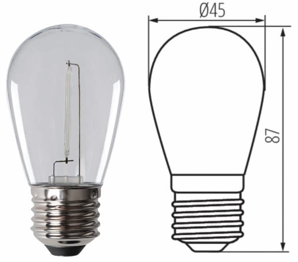 Kanlux LED-glödlampa E27 0,9W blå